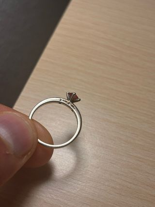 Anillo Plata Ley Tú y Yo Rosa Talla 17