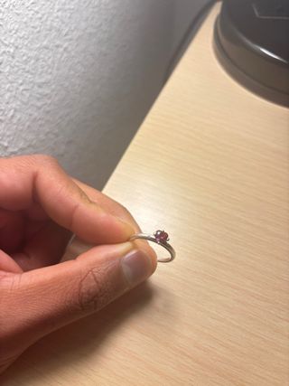 Anillo Plata Ley Tú y Yo Rosa Talla 17