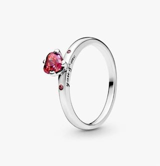 Anillo Plata Ley Tú y Yo Rosa Talla 17