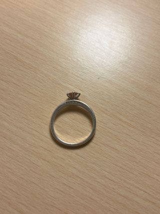 Anillo Plata Ley Tú y Yo Rosa Talla 17