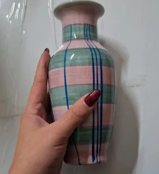 Vaso Ceramica Disegno a Quadri