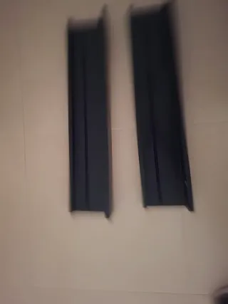 Conjunto estanterías metálicas negras