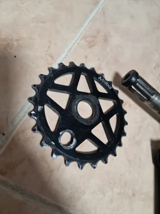 Bielas rodamientos y pedales  BMX morados