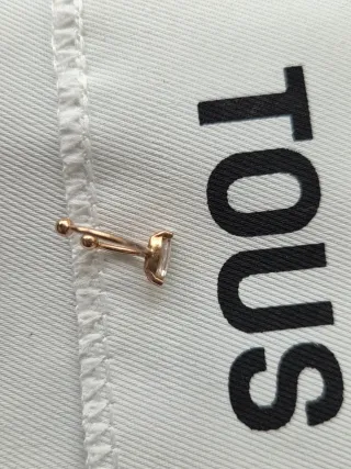 EARCUFF TOUS CON BAÑO DE ORO ROSA Y TOPACIO