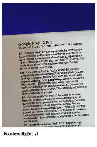 Google Pixel 10 Pro 256gb - Gris Lunar - Nuevo