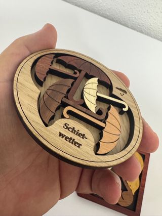 COLECCIÓN 4 PUZZLES DE MADERA DE DISEÑO MUY RAROS