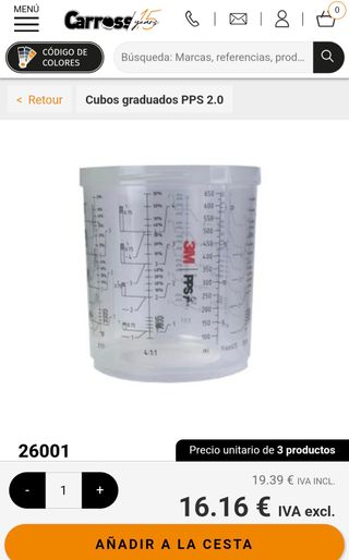 Tazas medidoras PPS 650 ml + anillos