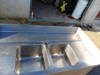 Lavabo industrial doble seno