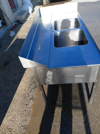 Lavabo industrial doble seno