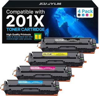 4 Cartuchos Tóner KUPYLM Compatible HP 201X