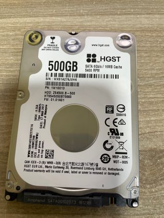 Disco Duro HGST 500GB SATA 6Gb/s 5400 RPM