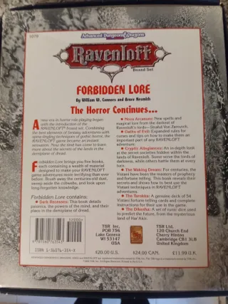 AD&D Ravenloft Forbidden Lore Boxed Set