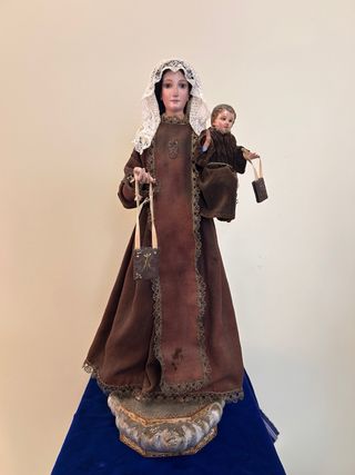Virgen del Carmen Capipota. Talla madera policroma