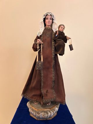 Virgen del Carmen Capipota. Talla madera policroma