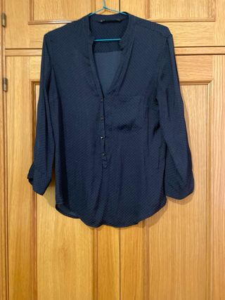 Blusa Zara Azul Marino Talla M