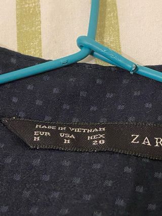 Blusa Zara Azul Marino Talla M