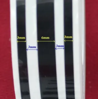 Rayas triple franja adhesiva cinta rojo tuning