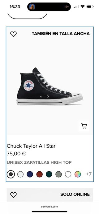 Converse All Star High Unisex. Talla 40