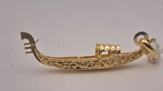 Colgante Oro 18k Barco Gondola