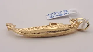 Colgante Oro 18k Barco Gondola