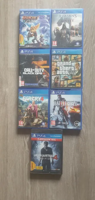 Juegos PS4: Ratchet & Clank, AC Unity, BO3, GTA V,