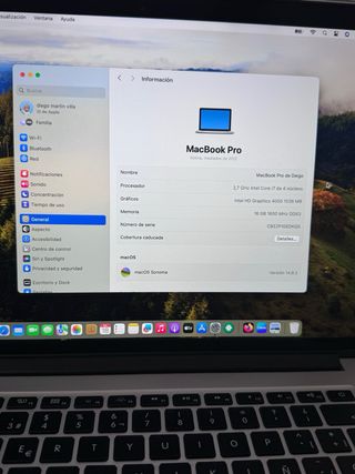 MacBook Pro 2012 Plata