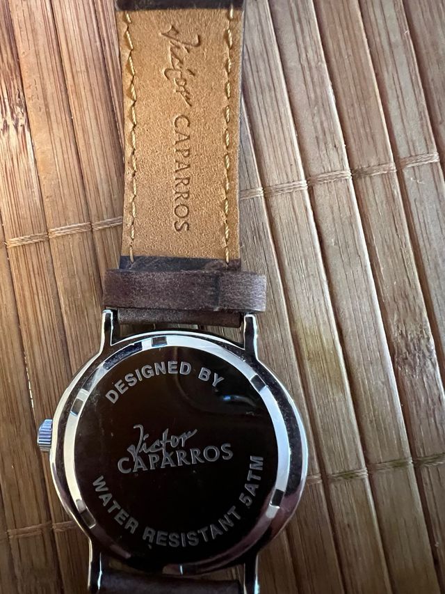 Reloj de cuerda de cuero. Victor Caparros Vintage