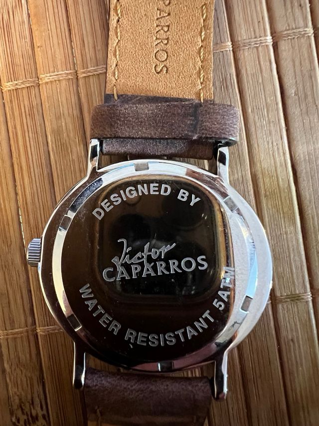 Reloj de cuerda de cuero. Victor Caparros Vintage