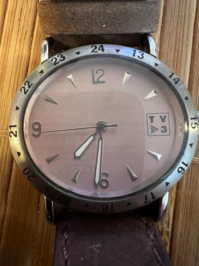 Reloj de cuerda de cuero. Victor Caparros Vintage