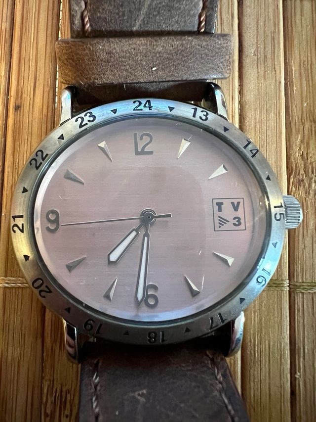 Reloj de cuerda de cuero. Victor Caparros Vintage