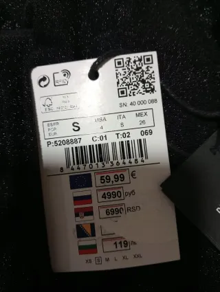 Vestido fiesta negro Cortefiel talla S