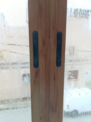 Ventana corredera PVC imitación madera