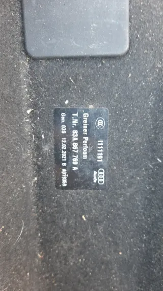 Bandeja Maletero Audi Q3 (2018-2025)