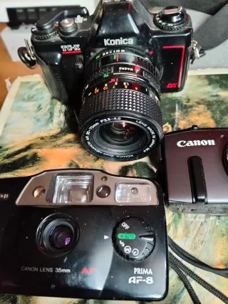 Lote Cámaras Konica, Canon, Kodak Vintage