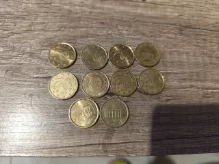 Lote 10 monedas 20 céntimos