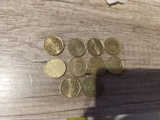 Lote 10 monedas 20 céntimos