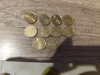 Lote 10 monedas 20 céntimos