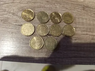 Lote 10 monedas 20 céntimos