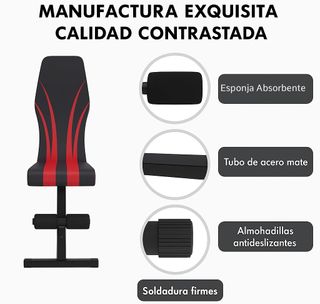 Banco De Musculación Negro y Rojo.