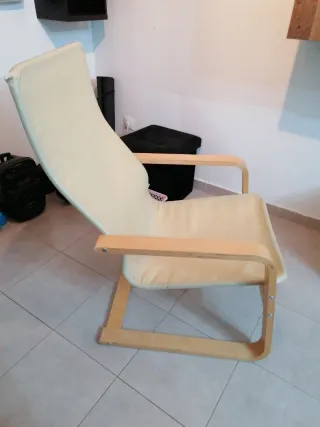 2 Sedie a Sdraio in Legno e Tessuto