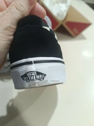 Tenis Vans Mujer Cuadros Blanco y Negro