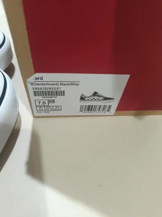 Tenis Vans Mujer Cuadros Blanco y Negro