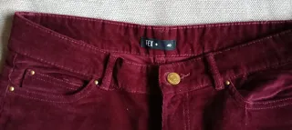 Lote 4 pantalones pana fina elásticos