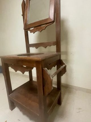 Mueble madera maciza, tocador madera con espejo