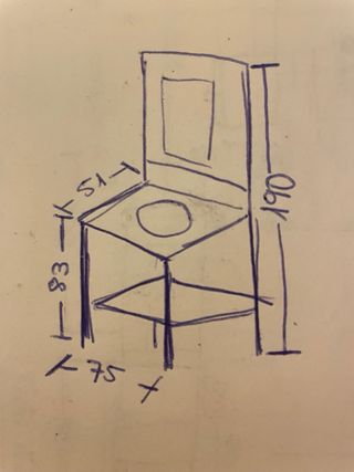 Mueble madera maciza, tocador madera con espejo