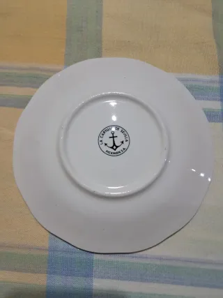 Taza y plato té vintage , Cartuja "Viejo Molino"