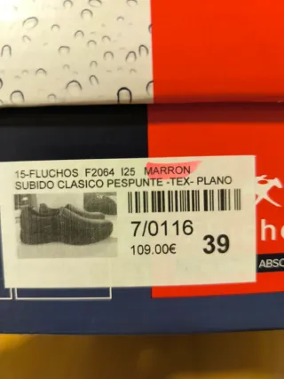 Zapatos Fluchos Piel Marrón Talla 39