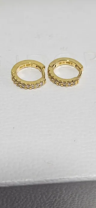 Pendientes Aro Circonitas Dorados