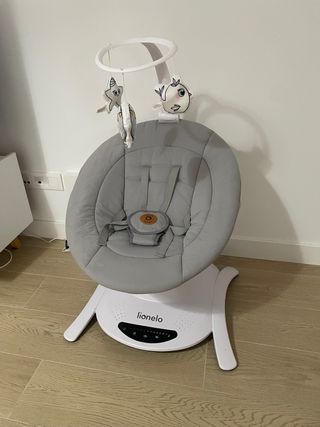 Silla mecedora Lionelo gris