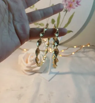 Pendientes Aro Grande Grecia Chapado Oro 18k